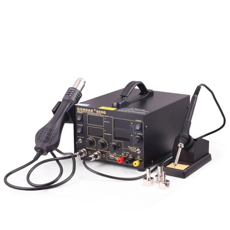 2-in-1-Soldering-&-Rework-Station-450W-Hot-Air-Gun-50W-Soldering-Iron-GORDAK-909D